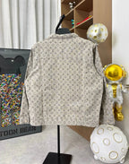 All‑Over Jacquard Denim Jacket