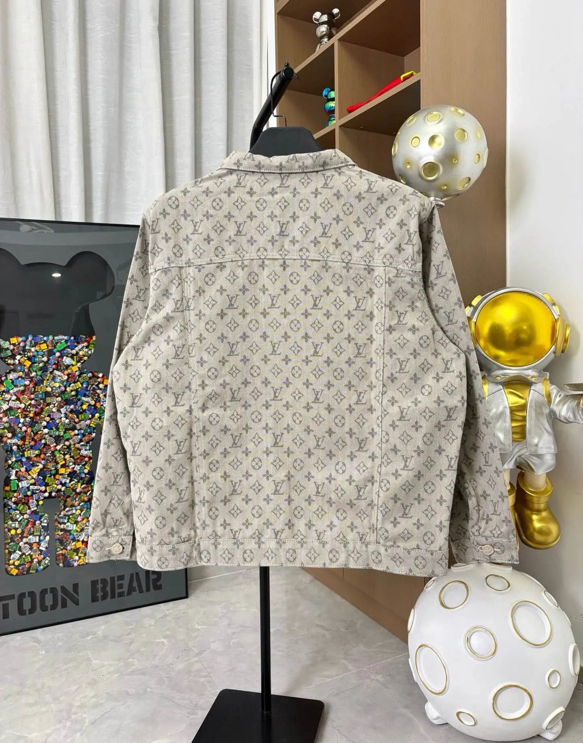 All‑Over Jacquard Denim Jacket