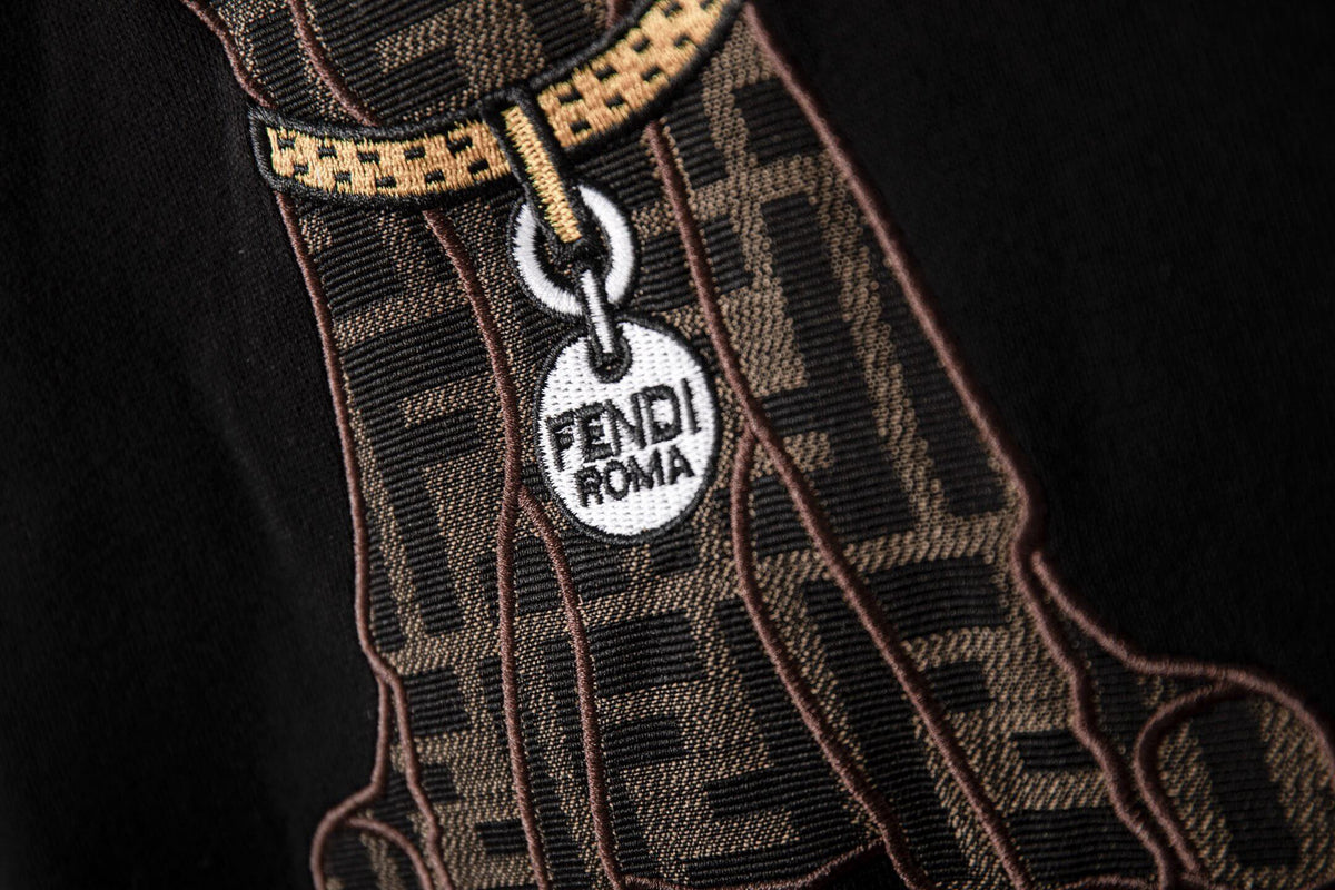 Necklace Puppy Embroidery Sweatshirt