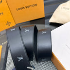 Letter-Embossed Calfskin Leather Belt