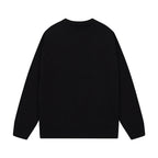 Chest Logo Black Crewneck Sweater