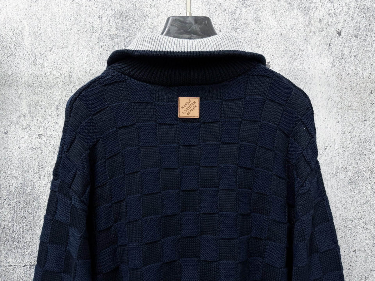 New Checkerboard Knit Jacket