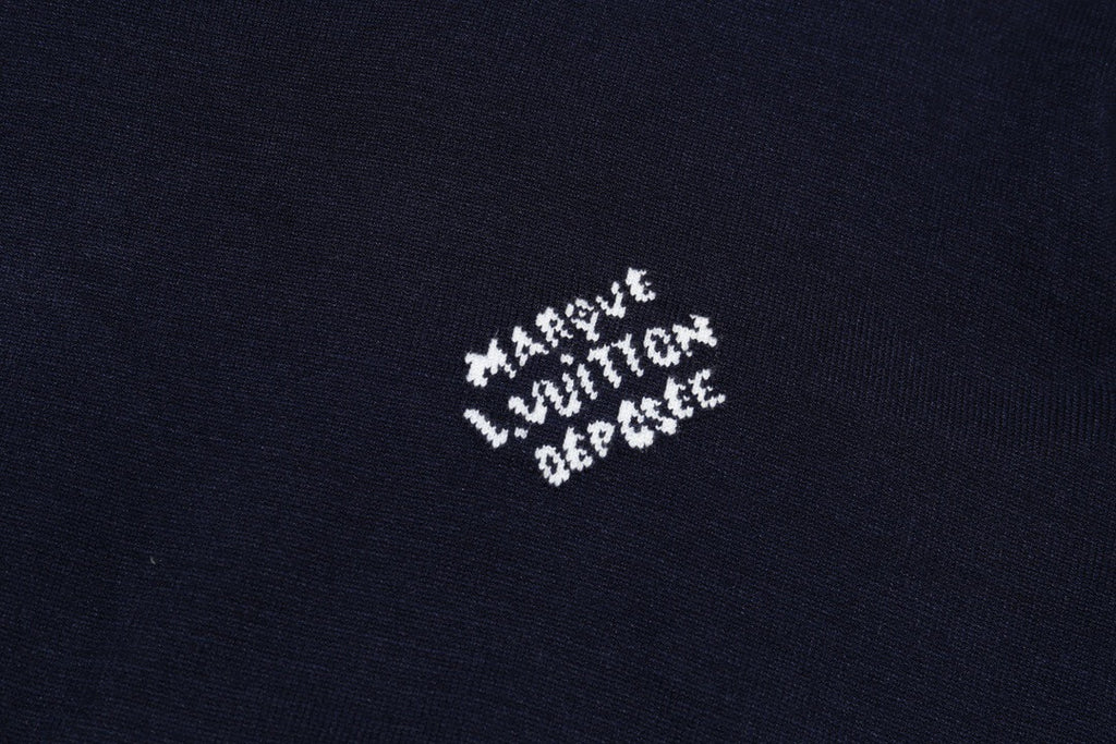 Cuff Embroidered Crew Sweater