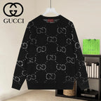 Vintage Jacquard Crew Neck Knit Sweater
