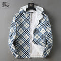 Reversible Plaid Hooded Jacket