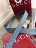 Square Buckle Leather Belt