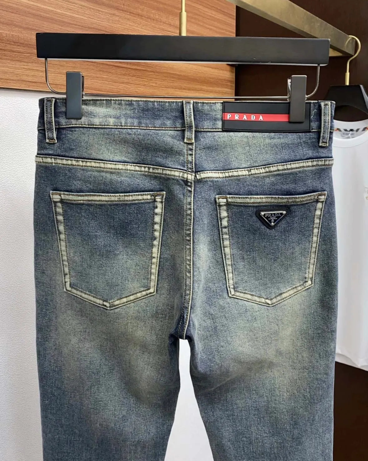 Washed Triangle Jeans