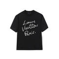Cursive Handwriting Letter Print T-Shirt