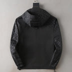 Split Panel Casual Hooded Jacket