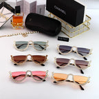 Trendy Half-Rim Sunglasses