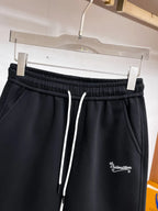 Vintage Script Logo Embroidered Casual Shorts