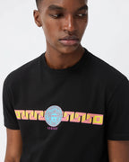 Blue Figure Print T‑Shirt