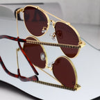 Vintage Slim Aviator Sunglasses