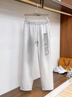 Vertical Graffiti Letter Printed Pants