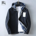 Plaid Lined Casual Hooded Jacket