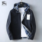Plaid Lined Casual Hooded Jacket