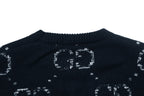 Vintage Jacquard Crew Neck Knit Sweater