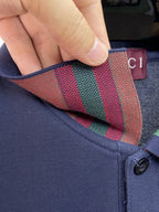 Classic Contrast Striped Polo Shirt