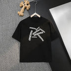 Radial Staggered Logo Crew Neck T‑shirt