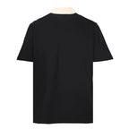 Embroidered Contrast Snap T-shirt