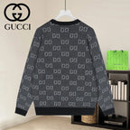 Jacquard Crew Neck Knit Sweater