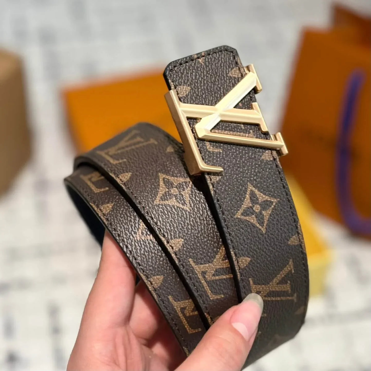Classic Brown Presbyopia Leather Belt
