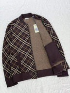 New Plaid Knit Jacket