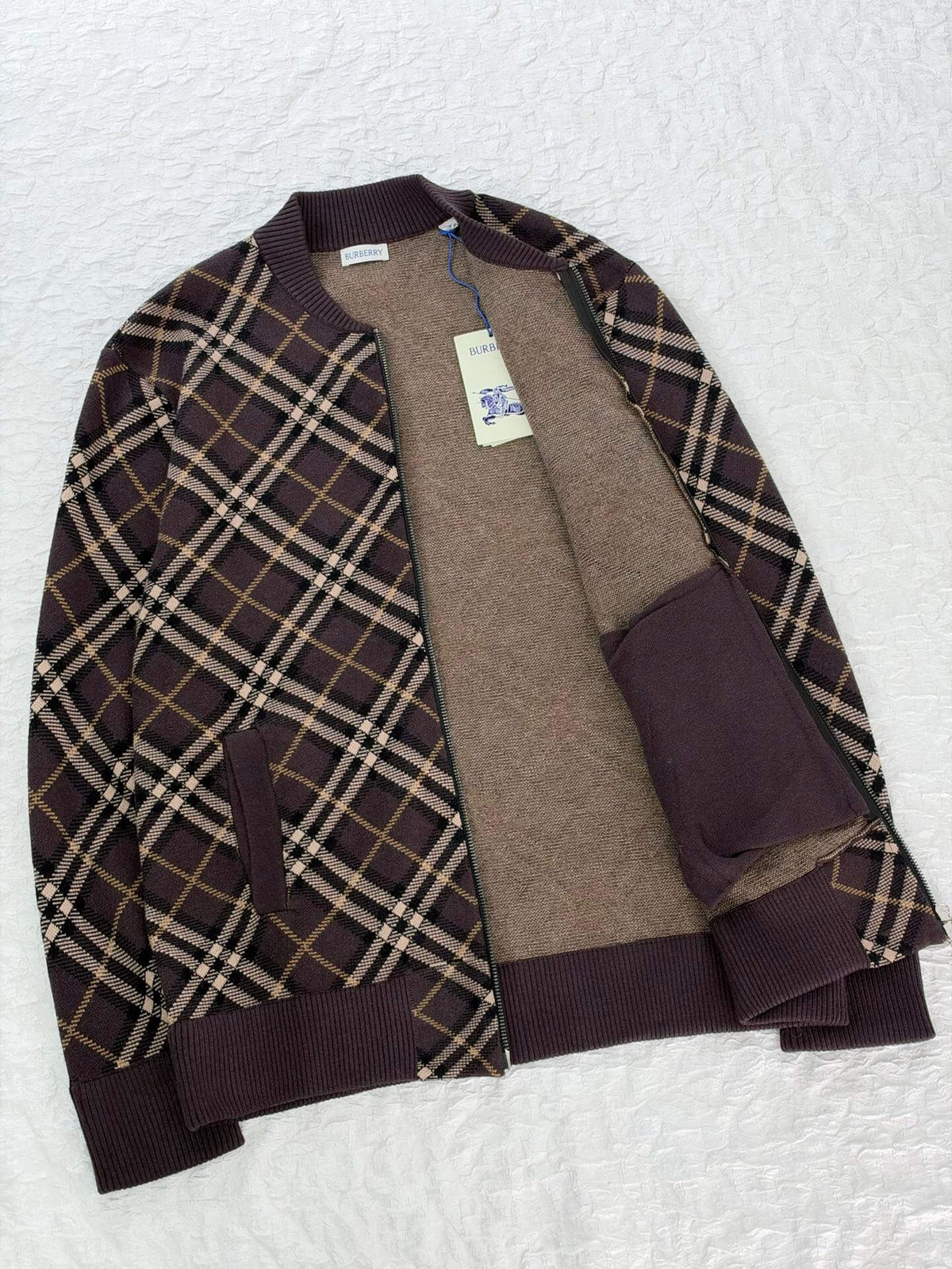New Plaid Knit Jacket
