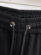 Spliced Monogram Patch Casual Shorts