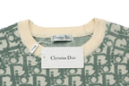 Oblique Jacquard Crew Neck Knit Sweater