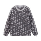 Detachable‑Zip Pattern Knit Sweater