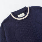 Cable‑Knit Stripe Sweater