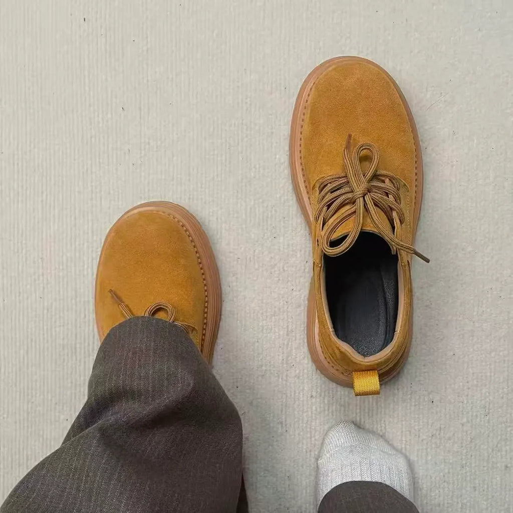 Vintage Suede Lace‑Up Derby