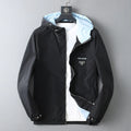 Triangle Contrast Lining Hooded Jacket