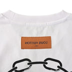 Back Chain Circle Letter Print T-Shirt