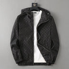 Dark Pattern Casual Hooded Jacket