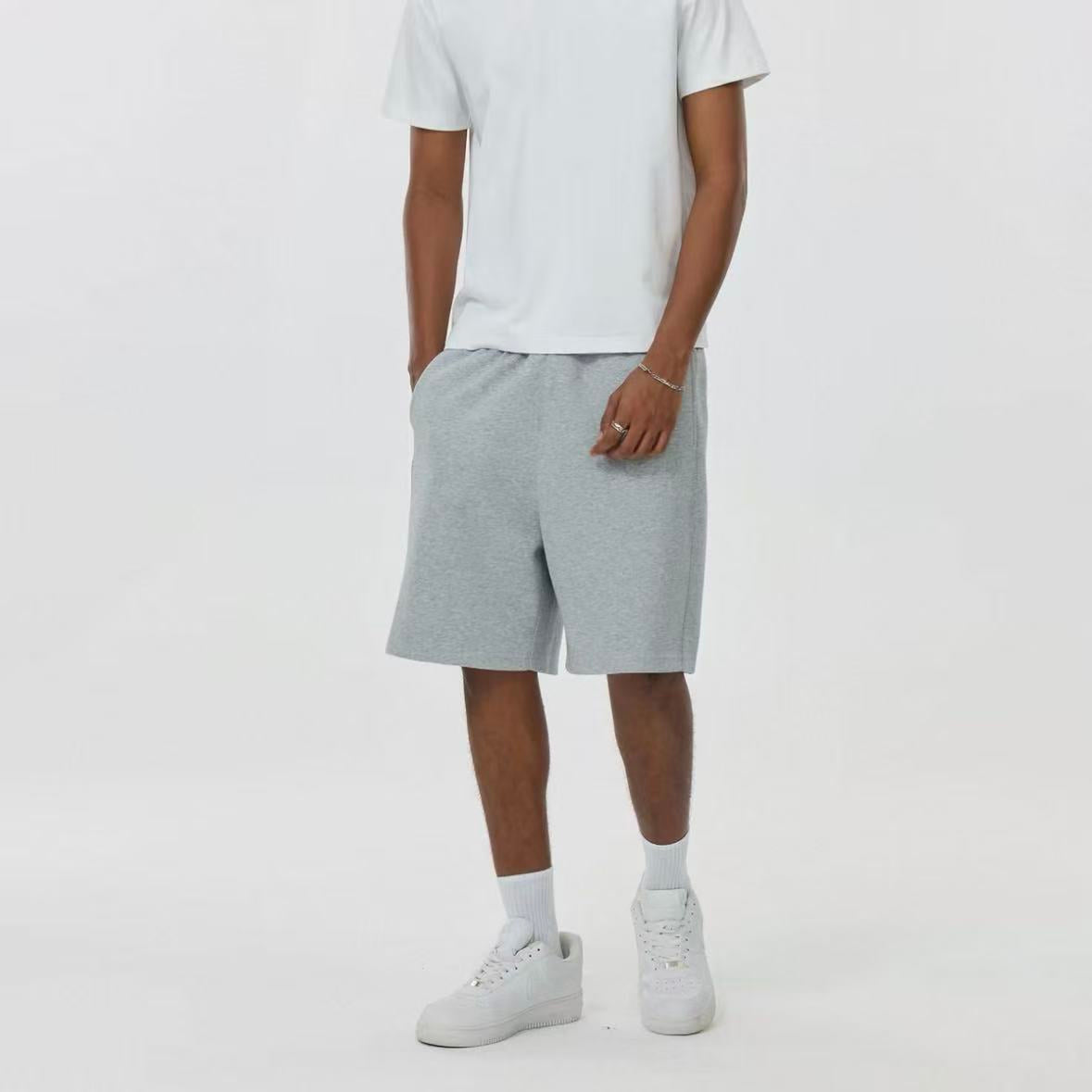 Textured Elastic Waist Streetwear Shorts