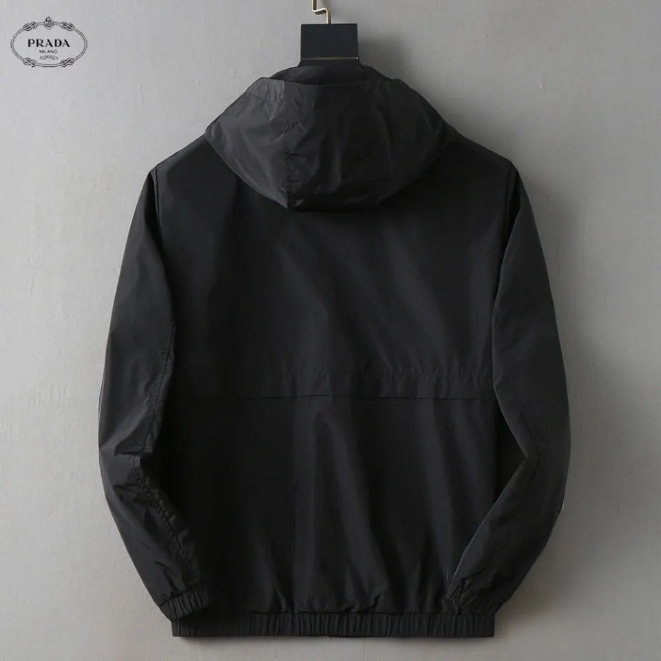 Triangle Seamed Hooded Jacket