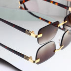 Retro Metal Cut Edge Fashion Sunglasses