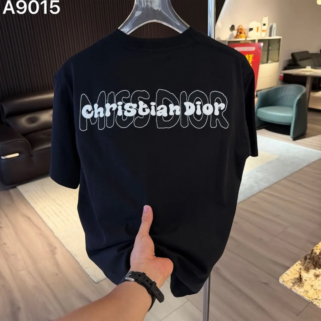 Overlapping Letter Embroidered T‑Shirt