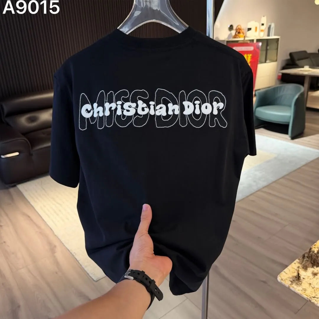 Overlapping Letter Embroidered T‑Shirt