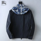 Plaid Lined Casual Hooded Jacket