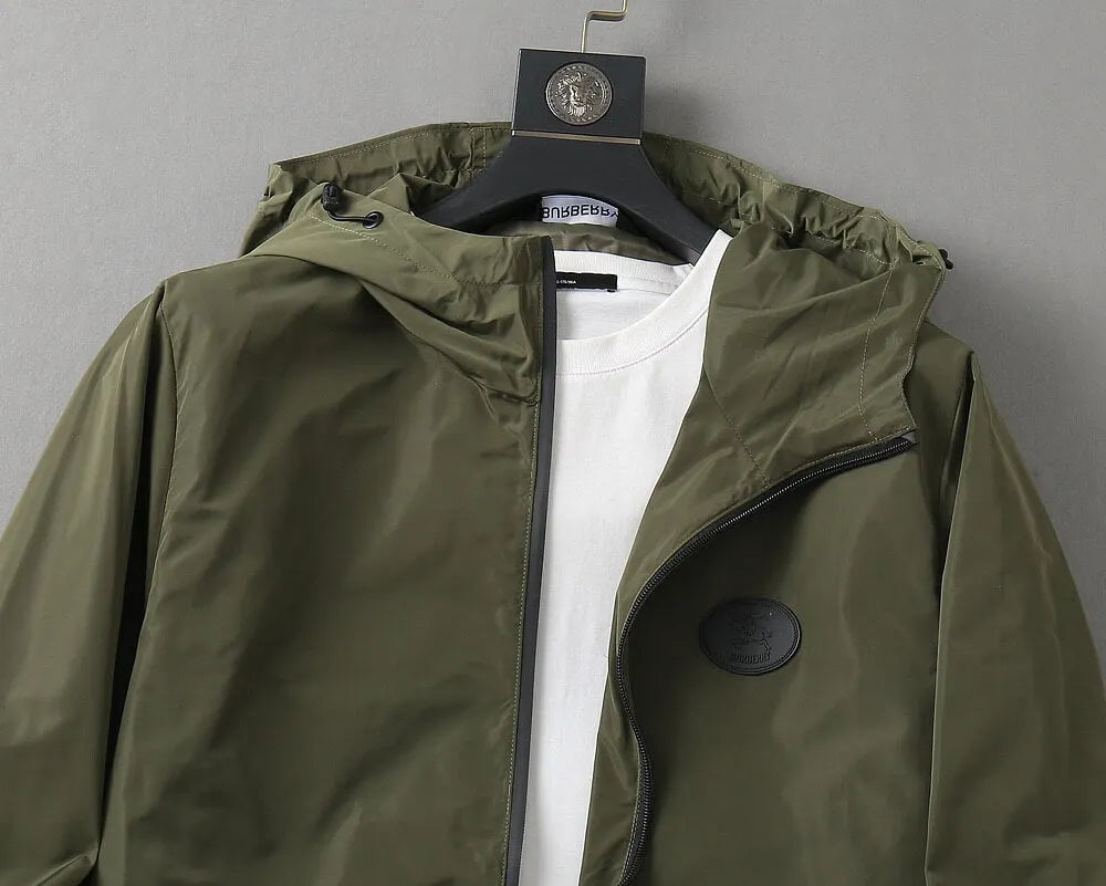 Circular Badge Hooded Jacket