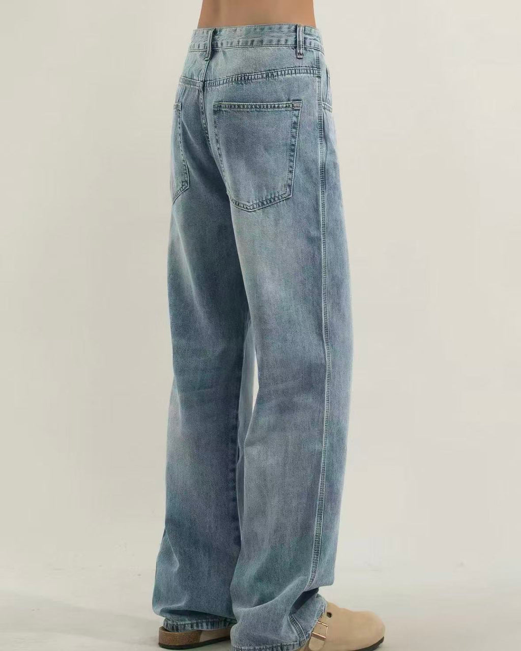 Vintage Washed Denim Jeans