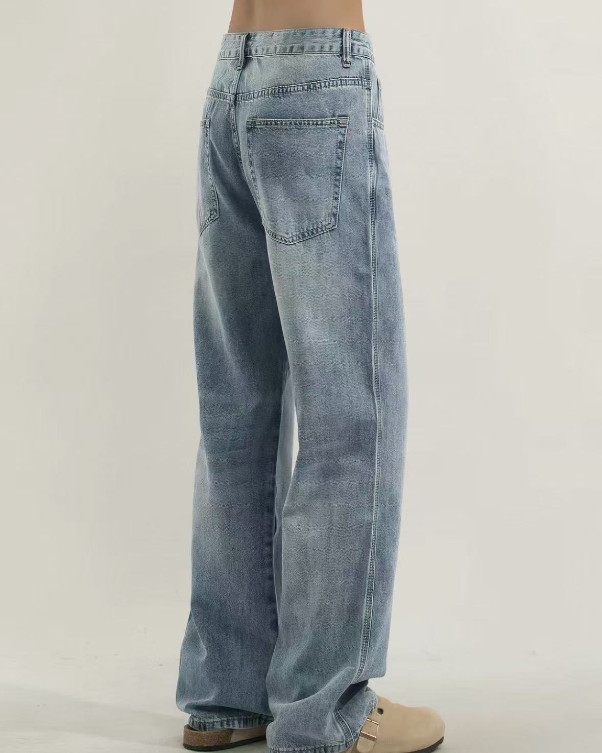 Vintage Washed Denim Jeans