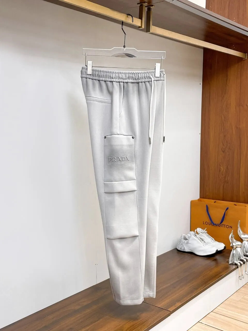 Dual‑Cargo Pocket Triangle   Pants