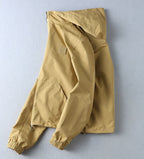Square Patch Casual Hooded Jacket