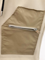 Color‑Block Zipper Cargo Shorts