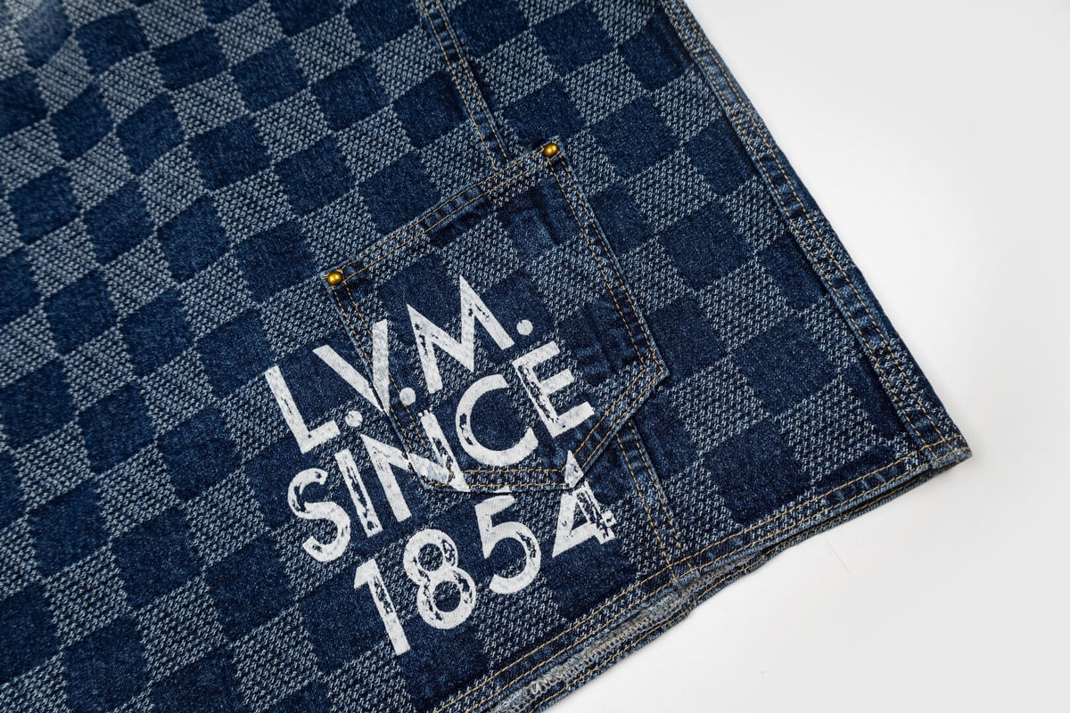 Checkerboard Skate Denim Jacket