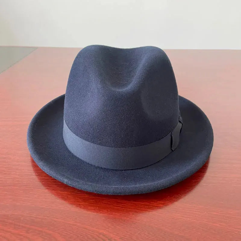 Men’s Short Brim Wool Fedora Hat